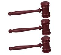 DOITOOL 3PCS Plastic Gavel Realistic Judge Hammer Props for Courtroom Themed Parties Halloween Costumes and Role Play Lightweight Mallet for Adults
