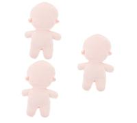 DOITOOL 3pcs Plush Blank Doll Soft DIY Stuffed Body with PP Cotton Plush Material Adorable Smooth Surface Craft Doll for Early Education and Imaginative Play
