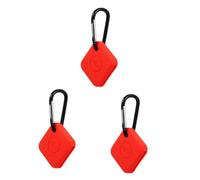 DOITOOL 3pcs Portable Case for Tile Mate Tracker Scratch Protective Cover with Keychain Durable Easy to Clean for Family and Friends Red