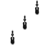 DOITOOL 3pcs Portable USB Mini Telescopic Mouse for Computer Notebook Lightweight and Compact Design for Working The Go Easy to Use and Carry