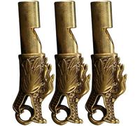 DOITOOL 3pcs Pure Copper Dragon Head Whistle Keychains, Portable Emergency Survival Whistles for Hiking, Coaching, and Outdoor Sports