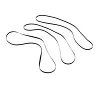 DOITOOL 3pcs Rubber Phonograph Belt Replacement for Record Player Turntable 300mm x 4mm Black Elastic Rubber Belt Compatible Vintage Record Players