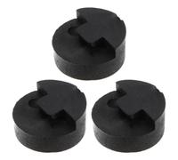 DOITOOL 3pcs Rubber Violin Mute for Beginner Fiddles, Black round Shape, Easy to Install and Wear Resistant, Reduces Practice Volume and Protects Instrument from Scratch