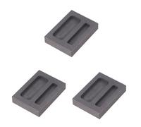 DOITOOL 3pcs Slots Graphite Ingot Mold for Non Ferrous Metal Melting Casting High Thermal Stability and Corrosion Resistance Suitable for Gold Silver Refining and Laboratory Use