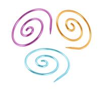 DOITOOL 3pcs Spiral Cable Circular Knitting Needles Metal for Yarn Sewing Knitters Compact Lightweight Stitch Markers Efficient Handmade Craft Tools