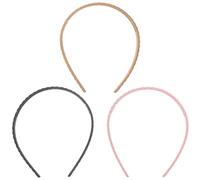 DOITOOL 3pcs Thin Plastic Hair Headbands with Matte Finish and Comfortable Fit for Daily Wear and Travel, Trendy Braided Style Hair Bands and Women in Pink