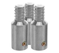 DOITOOL 3pcs Threaded Aluminum Pole Adapter Replacement for Mop and Broom Handles, Lightweight Aluminum Alloy Precise Thread, Suitable for Metal and Iron Poles in Household Cleaning Tools