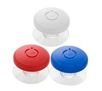 DOITOOL 3pcs Toilet Button Top Handles Universal Flush Push Button Assistant Tool for Home Bathroom Cute Simple Design in Blue White and Red