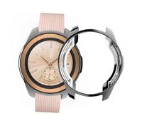 DOITOOL 3pcs Tpu Protective Frame Cover for Watch Compatible with Samsung Hollow Out Electroplated Anti-drop Shell in Black Silver Transparent Flexible Shockproof Case