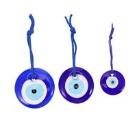 DOITOOL 3Pcs Turkish Devils Eye Charm Pendants Creative Hanging Jewelry Accessories Blue Eye Protection for DIY Crafting and Home Office Decoration