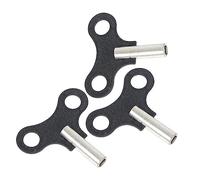 DOITOOL 3pcs Wind The Key Windup Diy Mantle Clock Key Antique Clock Keys Clock Winding Key Mechanical Clock Works Replacement Mechanism Retro Grandmother Clock Key Black Aluminum