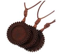 DOITOOL 3Pcs Wooden Pendant Bezel for Jewelry Making DIY Wooden Blank Settings with Craftsmanship for Creating Unique and Memorial Photo Charms