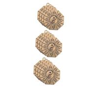 DOITOOL 3sets Retro Brass Eight Diagram Keychain Charms Chinese Style Pendants for DIY Jewelry Making Feng Shui Ornaments for Crafts Unique Decorative Accessories 4pcs*3