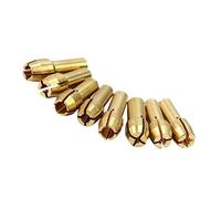 DOITOOL 3sets Rotary Sander Collet Kit Brass 1mm/1.6mm/2.3mm/3.2mm Chuck Collars for Tools 8pcs*3