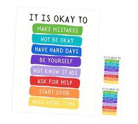 DOITOOL 3Sheets Inspirational Classroom Decorations Motivational Wall Decor for Office Frameless Positive Posters for Elementary Classrooms Unique Paper Wall Arts for Encouraging Atmosphere