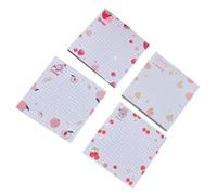 DOITOOL 4 Books Multi-functional Note Pads Adorable Fruit Design, Portable Paper Memo Stickers, 80 Sheets Each, Convenient for Office Staffs and Teachers Using Computers or Blackboards