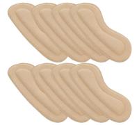 DOITOOL 4 Pairs High Heel Comfort Pads Shoe Heel Pad Suede Fabric Foam Adhesive Glue Wear-Resistant