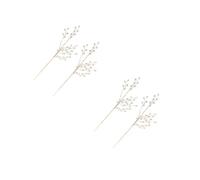 DOITOOL 4 pcs Artificial Acrylic Berry Branches Christmas Picks for DIY Decoration Easy-clean Beaded Stems No Odor for Festive Centerpieces and Holiday Home