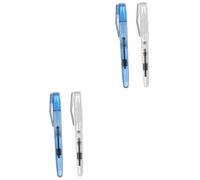 DOITOOL 4 pcs Brush Pens Fountain Pen Style Soft Nib for Watercolor Painting Writing Drawing School Office Supplies Transparent White Blue