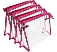 DOITOOL 4 Pcs Cosmetic Bag Set Waterproof PVC Toiletry Bag Pouch for Organizing Cosmetics Suitable for Tourism and Home Use