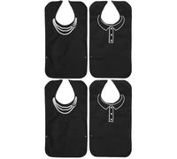 DOITOOL 4 Pcs Elderly Bibs Clothing Protector Bibs Elderly Eating Bib Adult Bib for Eating Dignity Bibs Waterproof Apron Portable Feeding Lunch Bibs Water Proof Protective Gear Polyester