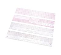DOITOOL 4 Pcs Flexible Sewing Rulers Set Plastic Quilting Drawing Measure Template for Tailors Designers Pattern Makers with Precision Soft Curved Measuring Tools