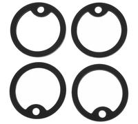 DOITOOL 4 Pcs Silent Dog Tag Silencer for Pets, Silicone Round Case with Noise Reduction and Edge Protection, Black Sturdy Cover for Quiet Dog Collars and Cat Tags
