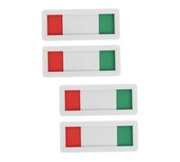 DOITOOL 4 Pcs Sliding Privacy Indicator Sign Vacant Occupied Status Door Sign for Offices Bathrooms Hotels Slider with Simple Installation