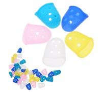 DOITOOL 40 Pcs Large Silicone Finger Covers with Nonslip Dimpled Pattern for Money Counting Wear Resistant Finger Protectors for Electronic Repair Crafting and Nail Biting Prevention