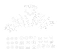 DOITOOL 40 Sheets White Decorative Paper Lace Sheets for Scrapbooking and Card Making, DIY Hollow Paper Fine Workmanship for Journal Decoration and Handbooks