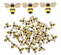 DOITOOL 40pcs Alloy Bee Charms for DIY Phone Case Crafting Lightweight Bee Figurines with Delicate Flatback Design Practical and Smooth Hand Feel Accessories for Custom Decoration