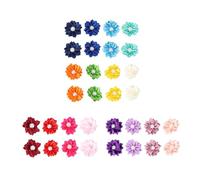 DOITOOL 40pcs Pet Hairpin Flower Petal Pearl Dog Hair Clip | Cloth Build, Creative Chic Style, for Puppy Everyday Wear, Holds Hair in Place for Occasions Random Color Random Style