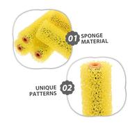 DOITOOL 40pcs Textured Paint Roller Sponge Brush for Exterior Walls Flexible Elastic Sponge Roller Covers for Large Area Wall Painting Artistic Pattern Decorators Tool for Embossing and
