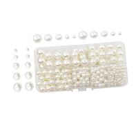 DOITOOL 440Pcs White Pearl Beads for Jewelry Making DIY Round Pearl Spacer Beads for Necklaces Bracelets and Earring Crafts for Jewelry Crafting and Accessories