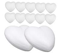 DOITOOL 48 Pcs Heart Shaped Foam Balls DIY Craft Decorations for Wedding Anniversary Valentine's Day Smooth Solid Hearts for Painting Gluing and Creative Handmade Ornaments