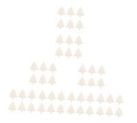 DOITOOL 48 Pcs Wooden Christmas Tree Cutouts DIY Craft Slices Blank Smooth Surface Xmas Decorations for Painting and Creative Handmade Holiday Decor