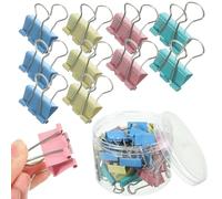 DOITOOL 48Pcs Assorted Binder Clips Metal Document Clips Small Office Supplies for Organizing Papers Notes and Files for Classmates and Co Workers
