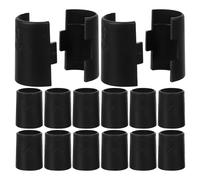 DOITOOL 48pcs Plastic Clips for Wire Shelving - Black Shelf Locking Fasteners - Post Sleeve Connectors - Replacement Stability Parts for Kitchen Pantry Organization