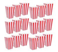 DOITOOL 48pcs Red Striped Paper Popcorn Boxes Multipurpose Snack Holders for Movie Night Parties Family Gatherings Grease-resistant Sturdy Containers for Popcorn Candy Chips