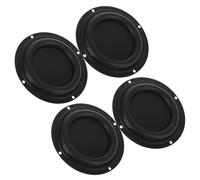 DOITOOL 4Pcs 4-Inch Passive Radiator Bass Speaker Diaphragm Plates with Screws, 105Mm Rubber Vibration Membranes for Car Audio Subwoofer Loudspeaker DIY Replacement