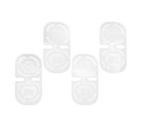 DOITOOL 4pcs Acrylic Corner Ruler for Sewing with Rounded Corner, Leather Cutting Guide and Drilling Hole Template for DIY Bag Making and Leather Pattern Drafting