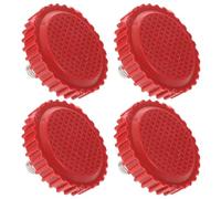DOITOOL 4pcs Adjustable Electronic Scale Feet Replacement with M8 Threaded Red Plastic Anti-vibration Pads for Mechanical Scales and Furniture Leveling