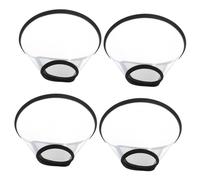 DOITOOL 4pcs Adjustable Transparent Pet Collar Thickened Widened Elizabethan Cone for Dogs and Cats Prevents Licking and Biting Wounds Promotes Healing with Clear Visibility and Secure Fit