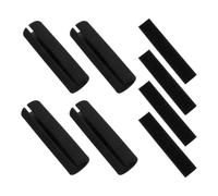 DOITOOL 4pcs Anti Slip Handle Sleeve Fitness Equipment Grip Cover Black | Textured Nbr Sleeve, Easy Installation and Removal, for Multifunctional Gym Machines and Barbells