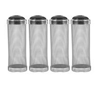 DOITOOL 4pcs Aquarium Filter Intake Guard Fish Tank Mesh Protector, Stainless Steel Screen, Black, 12mm Inner Diameter, for Shrimp, Large Tanks