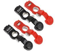 DOITOOL 4pcs Automotive Battery Terminal Cap Covers for Car Battery Terminal Clamps, Zinc Alloy Material with Accident Prevention and All-season Protection, Suitable for Offroad Adventures