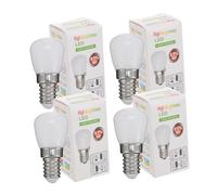 DOITOOL 4PCS Base Refrigerator Bulbs Warm White LED Replacement for Home Appliances Energy Saving Multi-Purpose Light for Fridge Range Hood and More