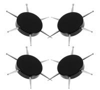 DOITOOL 4pcs Black Acrylic and Stainless Steel Nail Dotting Tools with 6 Different Pen Tips for Creating Nail Patterns for DIY Art Work and Manicure at Home with Friends