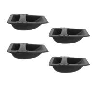 DOITOOL 4pcs Black Plastic Speaker Side Handle Replacement for Amp Cabinets | Smooth Surface, Small Holes, Simple Shape, Easier Carrying, Hand Protection, DIY Audio Builders