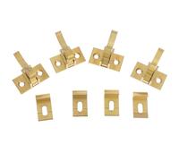 DOITOOL 4PCS Brass Security Sliding Door Lock with Bird-Shaped Spring Bolt Heavy Duty Anti-Theft Window Latch for Cabinets and Sliding Doors Weatherproof Silent Mechanism for Home Safety